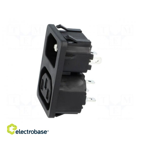 Connector: AC supply | socket | male/female | 10A | 250VAC | IEC 60320 image 3