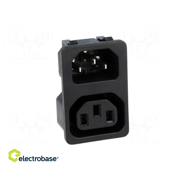 Connector: AC supply | socket | male/female | 10A | 250VAC | IEC 60320 paveikslėlis 9