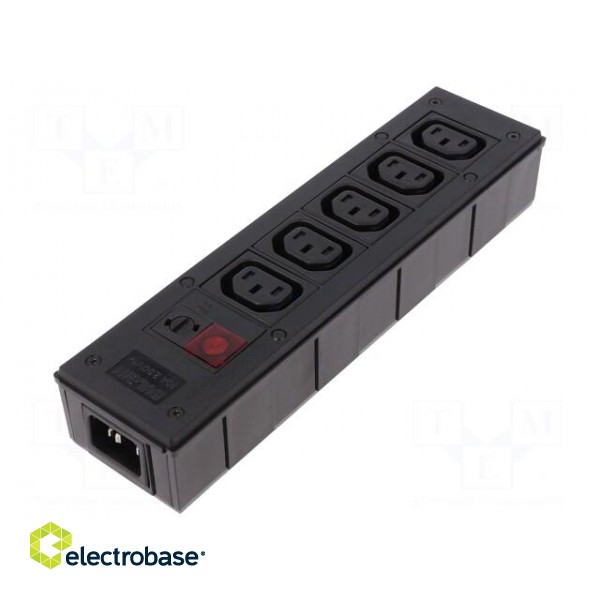 Connector: AC supply | splitter | 10A | 250VAC | IEC 60320 image 1