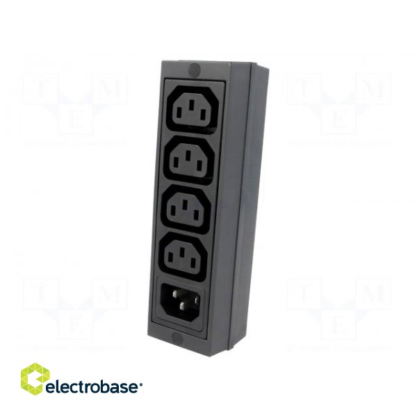 Connector: AC supply | splitter | 10A | 250VAC | IEC 60320 | soldering фото 1