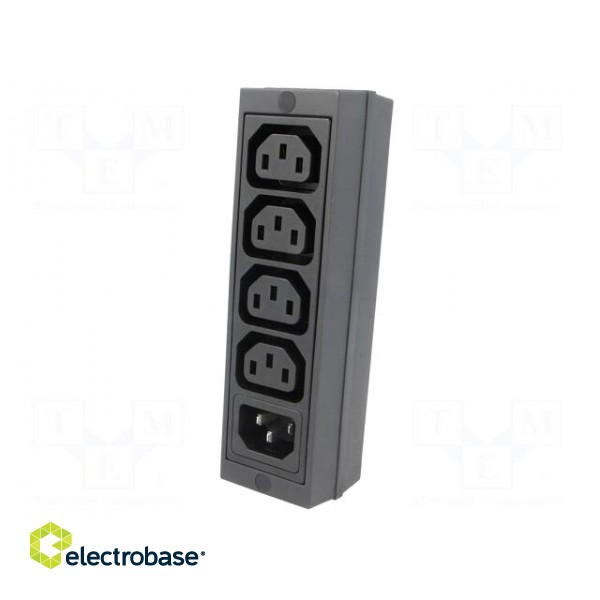 Connector: AC supply | splitter | 10A | 250VAC | IEC 60320 | soldering фото 2