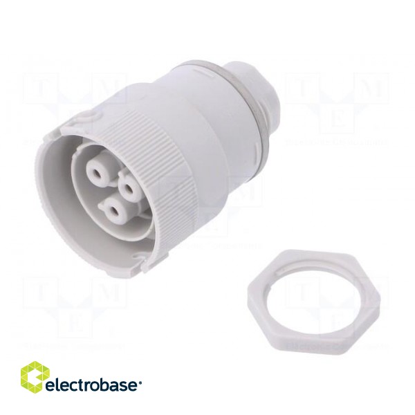 Connector: AC supply | push-in | female | 0.5÷2.5mm2 | 16A | 250V | IP68 image 1
