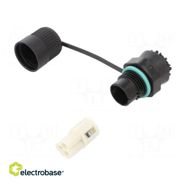 Connector: AC supply | screw terminal | female | TH386 | 400V | ways: 3 image 1