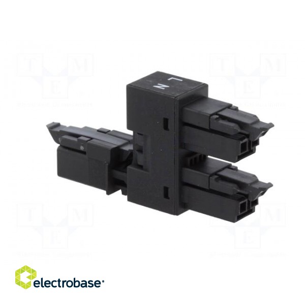 Transition: T adapter | male,female x2 | 890 | 16A | 250V | ways: 2 | Y image 4