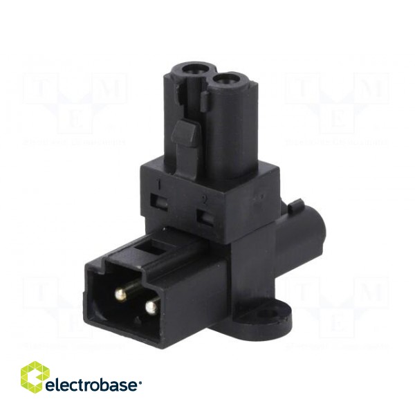 Transition: T adapter | male,female x2 | EPN2 | 16A | 250VAC | PIN: 2 image 2