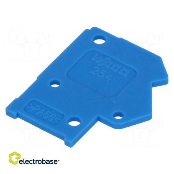 End plate | H: 15.7mm | blue | Features: assembling possibility
