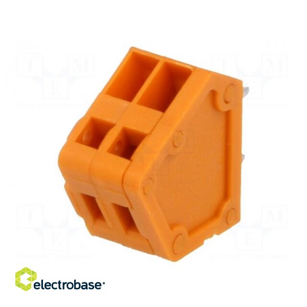 PCB terminal block | angled | 2.54mm | ways: 2 | on PCBs | 200÷500um2 paveikslėlis 1