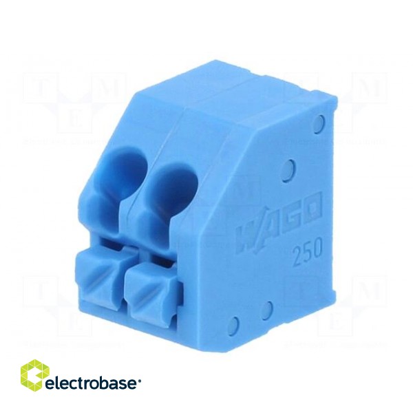 PCB terminal block | angled 45° | 3.5mm | ways: 2 | on PCBs | terminal image 1