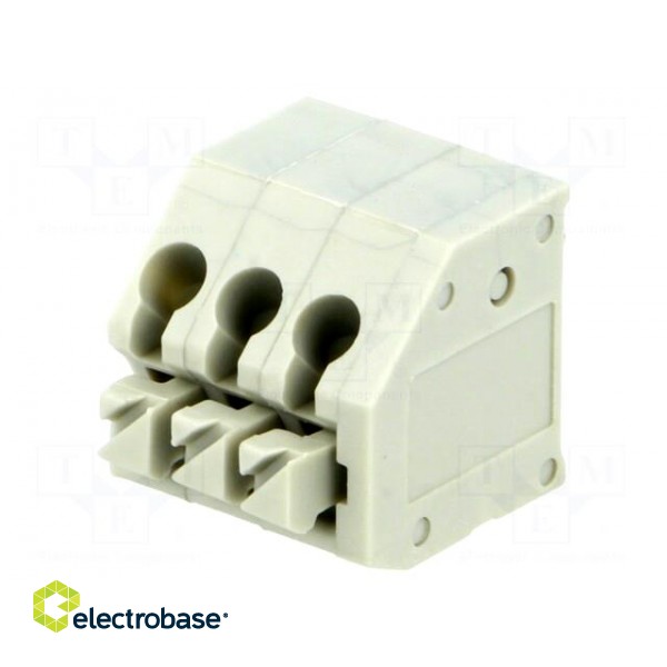 PCB terminal block | angled 45° | 3.5mm | ways: 3 | on PCBs | 0.75mm2 image 1