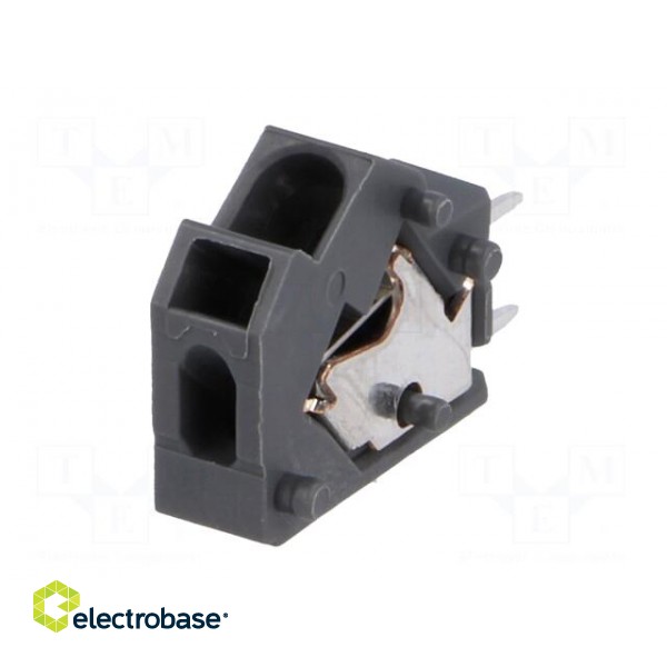 PCB terminal block | angled 45° | 5mm | ways: 1 | on PCBs | 0.5÷2.5mm2 paveikslėlis 2