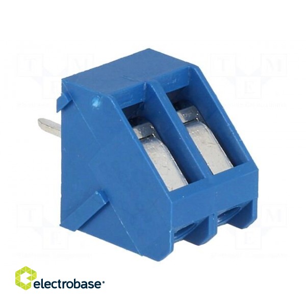 PCB terminal block | angled 45° | 5mm | ways: 2 | on PCBs | 2.5mm2 | 15A image 8