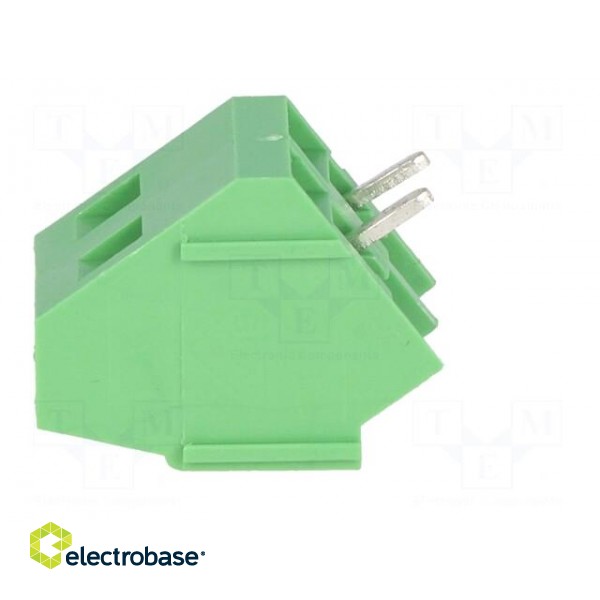 PCB terminal block | angled 45° | 5mm | ways: 2 | on PCBs | 2.5mm2 | 24A фото 3