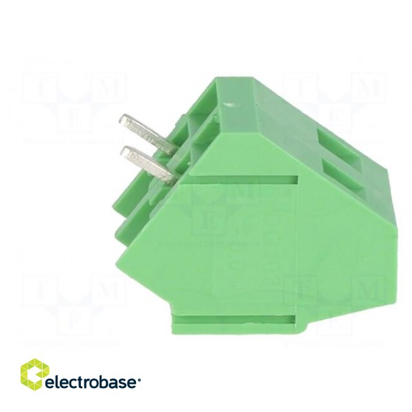 PCB terminal block | angled 45° | 5mm | ways: 2 | on PCBs | 2.5mm2 | 24A фото 7