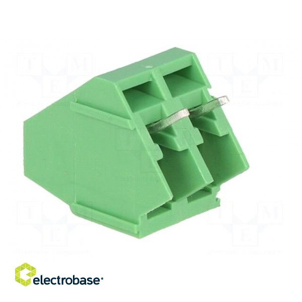 PCB terminal block | angled 45° | 5mm | ways: 2 | on PCBs | 2.5mm2 | 24A фото 4