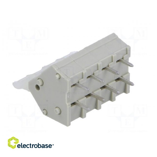 PCB terminal block | angled 45° | 5mm | ways: 4 | on PCBs | 0.5÷2.5mm2 image 4