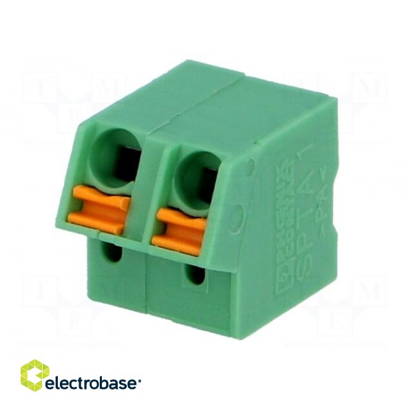 PCB terminal block | angled | 5mm | ways: 2 | on PCBs | 0.2÷1mm2 | tinned image 2