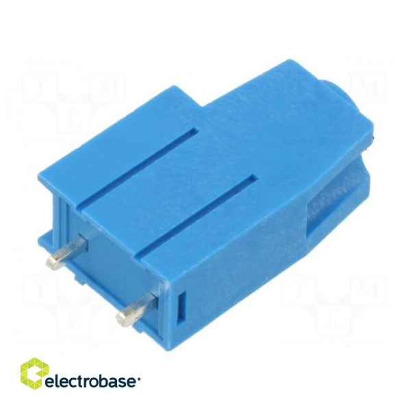 PCB terminal block | angled 90° | 10.16mm | ways: 1 | on PCBs | blue image 2