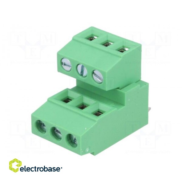 PCB terminal block | angled 90° | 3.81mm | ways: 6 | on PCBs | terminal image 1