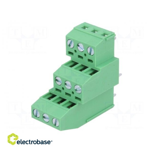 PCB terminal block | angled 90° | 3.81mm | ways: 9 | on PCBs | 1mm2 paveikslėlis 1