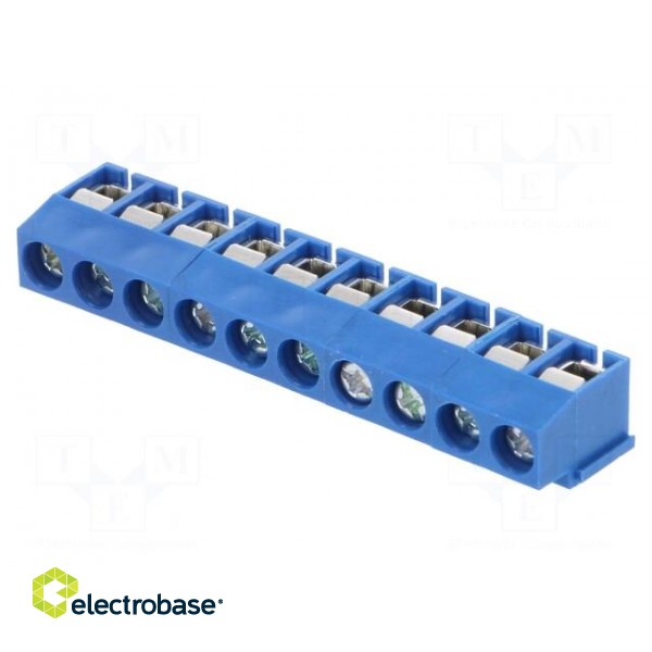 PCB terminal block | angled 90° | 5mm | ways: 10 | on PCBs | 2.5mm2 image 1