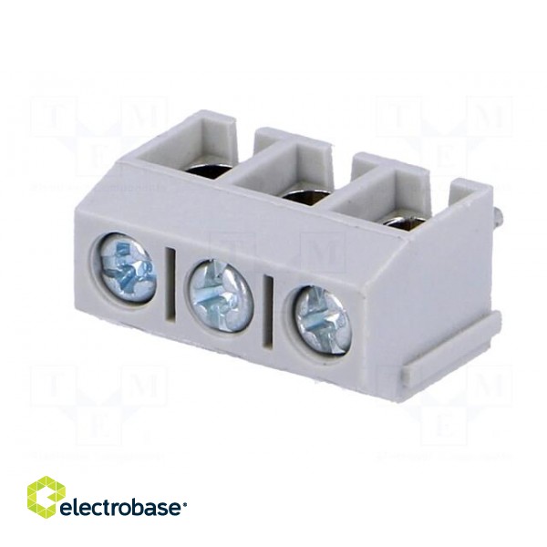 PCB terminal block | angled 90° | 5mm | ways: 3 | on PCBs | 1.5mm2 | 16A paveikslėlis 2