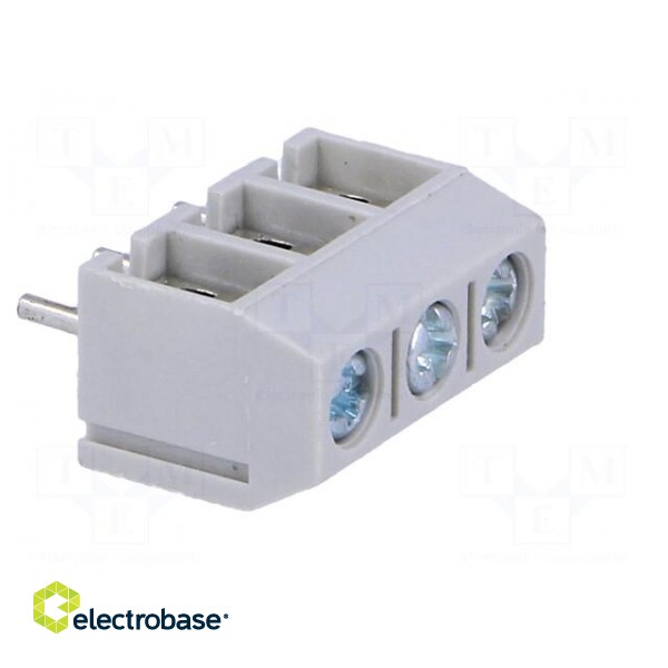 PCB terminal block | angled 90° | 5mm | ways: 3 | on PCBs | 1.5mm2 | 16A paveikslėlis 8