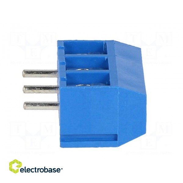 PCB terminal block | angled 90° | 5mm | ways: 3 | on PCBs | 1.5mm2 | blue фото 7