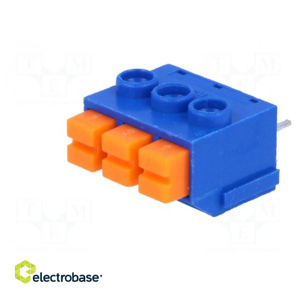 PCB terminal block | angled 90° | 5mm | ways: 3 | on PCBs | 22AWG÷16AWG image 2