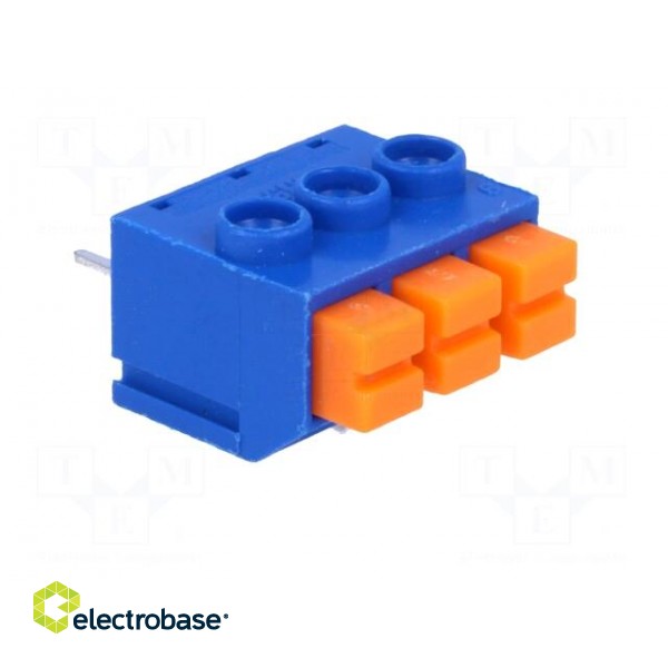 PCB terminal block | angled 90° | 5mm | ways: 3 | on PCBs | 22AWG÷16AWG фото 8