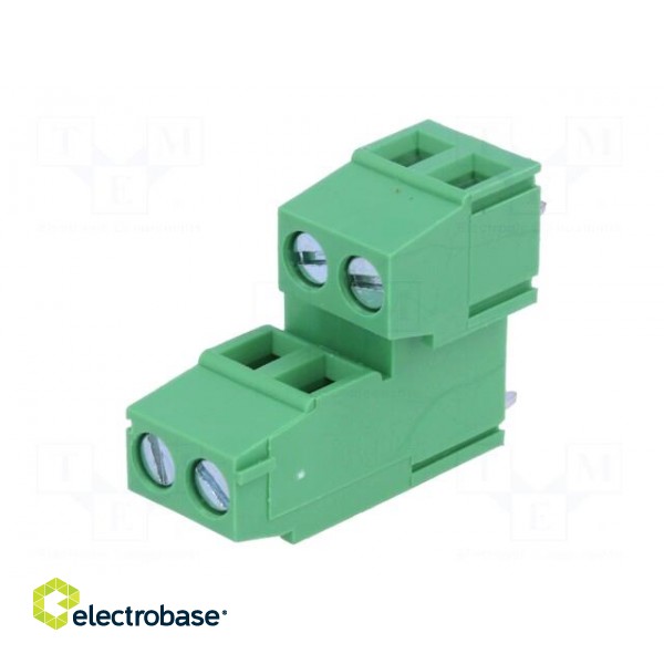 PCB terminal block | angled 90° | 5mm | ways: 4 | on PCBs | 2.5mm2 | 10A image 2