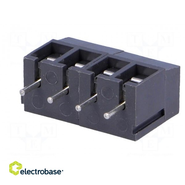 PCB terminal block | angled 90° | 5mm | ways: 4 | on PCBs | 2.5mm2 | 24A фото 6