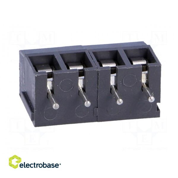 PCB terminal block | angled 90° | 5mm | ways: 4 | on PCBs | 2.5mm2 | 24A фото 5