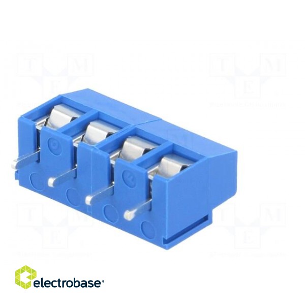 PCB terminal block | angled 90° | 5mm | ways: 4 | on PCBs | 2.5mm2 | 8A image 6