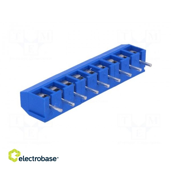 PCB terminal block | angled 90° | 5mm | ways: 9 | on PCBs | 1.5mm2 | blue фото 4