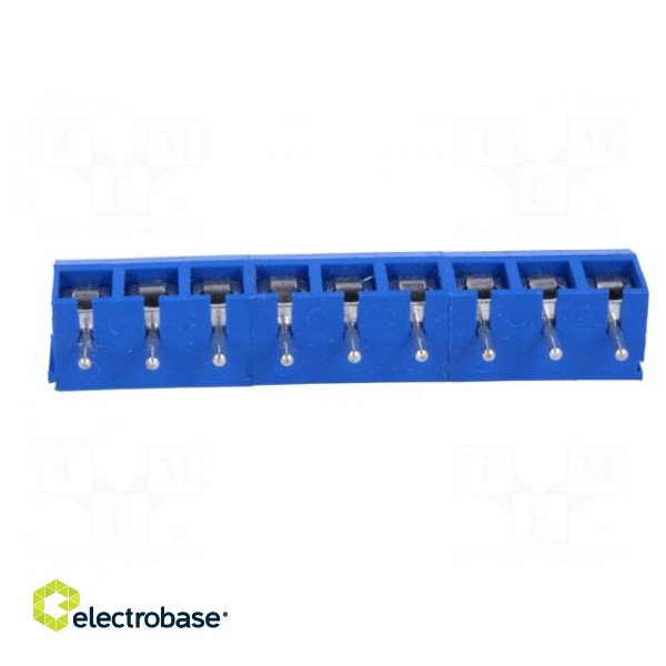 PCB terminal block | angled 90° | 5mm | ways: 9 | on PCBs | 1.5mm2 | blue image 5