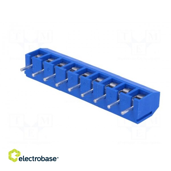 PCB terminal block | angled 90° | 5mm | ways: 9 | on PCBs | 1.5mm2 | blue фото 6