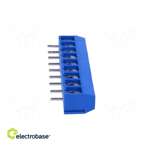PCB terminal block | angled 90° | 5mm | ways: 9 | on PCBs | 1.5mm2 | blue image 7
