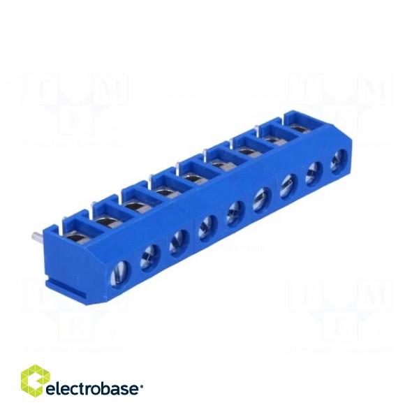 PCB terminal block | angled 90° | 5mm | ways: 9 | on PCBs | 1.5mm2 | blue фото 8