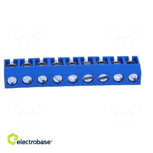 PCB terminal block | angled 90° | 5mm | ways: 9 | on PCBs | 1.5mm2 | blue фото 9
