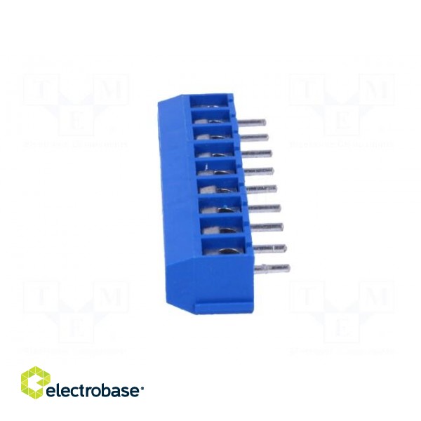 PCB terminal block | angled 90° | 5mm | ways: 9 | on PCBs | 1.5mm2 | blue image 3