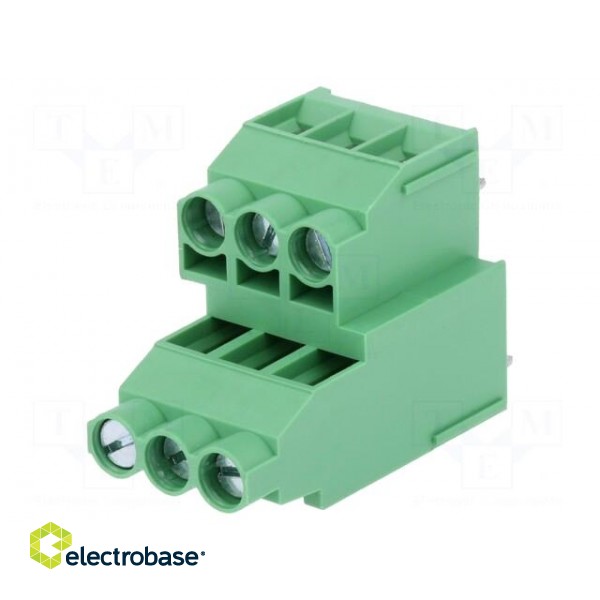PCB terminal block | angled 90° | 6.35mm | ways: 6 | on PCBs | 4mm2 image 1