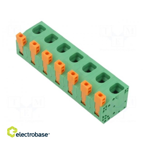 PCB terminal block | angled 90° | 15mm | ways: 7 | on PCBs | 18AWG÷4AWG