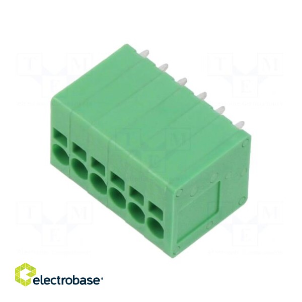 PCB terminal block | straight | 3.5mm | ways: 6 | on PCBs | 24AWG÷16AWG