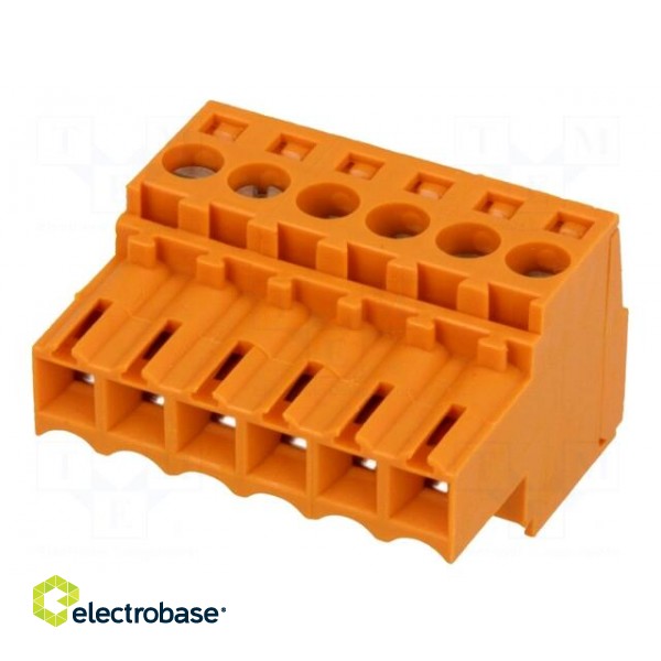 Pluggable terminal block | 3.5mm | ways: 6 | straight | plug | female image 1