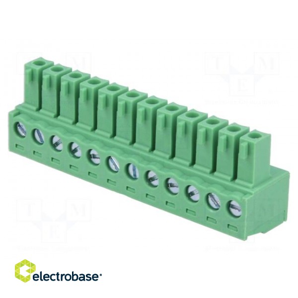 Pluggable terminal block | 3.81mm | ways: 12 | straight | plug | female image 1