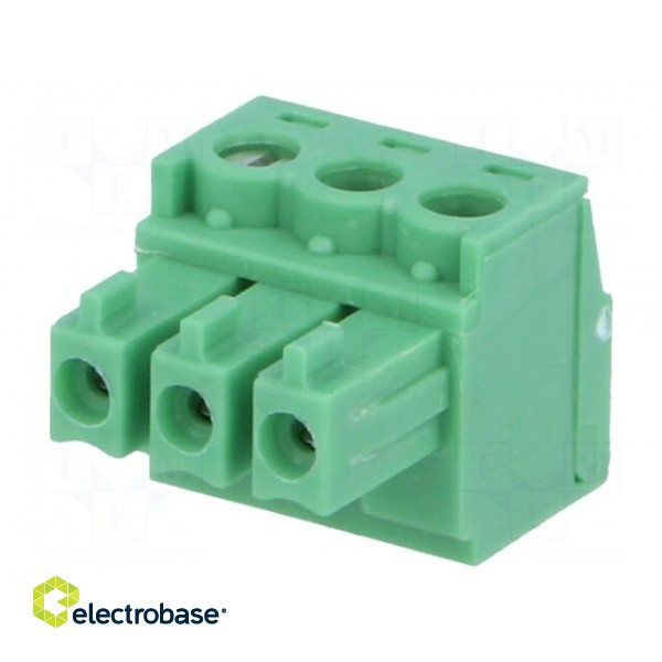 Pluggable terminal block | 3.81mm | ways: 3 | straight | plug | female image 1