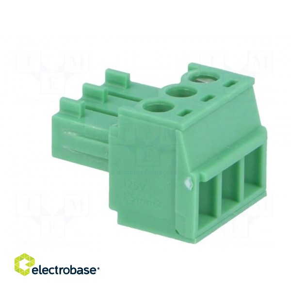 Pluggable terminal block | 3.81mm | ways: 3 | straight | plug | female image 4