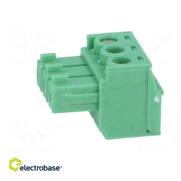 Pluggable terminal block | 3.81mm | ways: 3 | straight | plug | female image 3