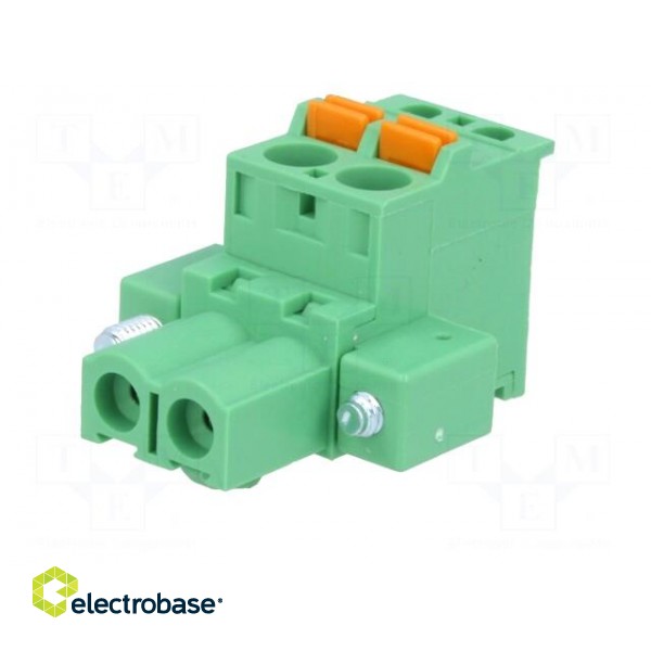 Pluggable terminal block | 5.08mm | ways: 2 | angled 90° | plug | green image 2