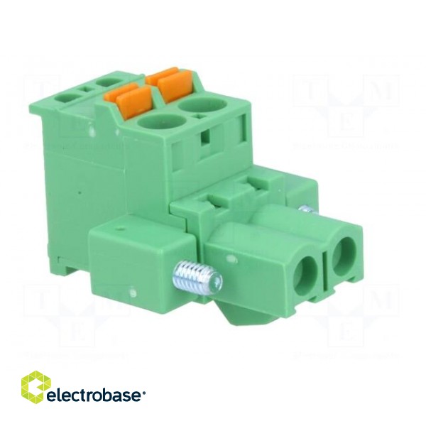 Pluggable terminal block | 5.08mm | ways: 2 | angled 90° | plug | green image 8